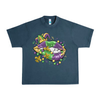 Midnight Navy mardi gras lips Urban Heavy Tee - MaliasSmallBusiness