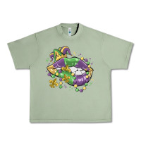 Oil Green mardi gras lips Urban Heavy Tee - MaliasSmallBusiness