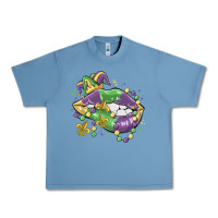 Pebble Blue mardi gras lips Urban Heavy Tee - MaliasSmallBusiness