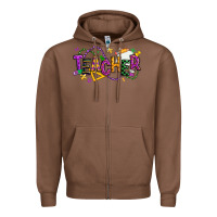 Chestnut mardi gras teacher Zipper Hoodie - texasbilliewilder