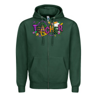Sports Green mardi gras teacher Zipper Hoodie - texasbilliewilder