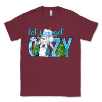 Burgundy lets get cozy Classic Tee - NancyCooperArtShop