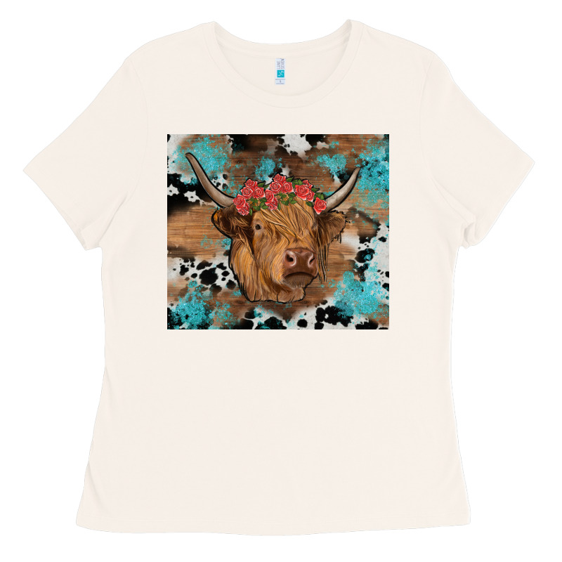 Western Roses Cow Ladies Tee by RanaPortraitStore | Teevron