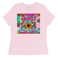 Bubblegum Pink auntie like a mom Ladies Tee - JahusDesignShop