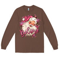 Chestnut believe pink christmas santa claus Long Sleeve Tee - MaliasSmallBusiness