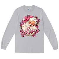 Moon Dust believe pink christmas santa claus Long Sleeve Tee - MaliasSmallBusiness