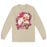 Mushroom believe pink christmas santa claus Long Sleeve Tee - MaliasSmallBusiness