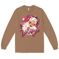 Toasted Coconut believe pink christmas santa claus Long Sleeve Tee - MaliasSmallBusiness