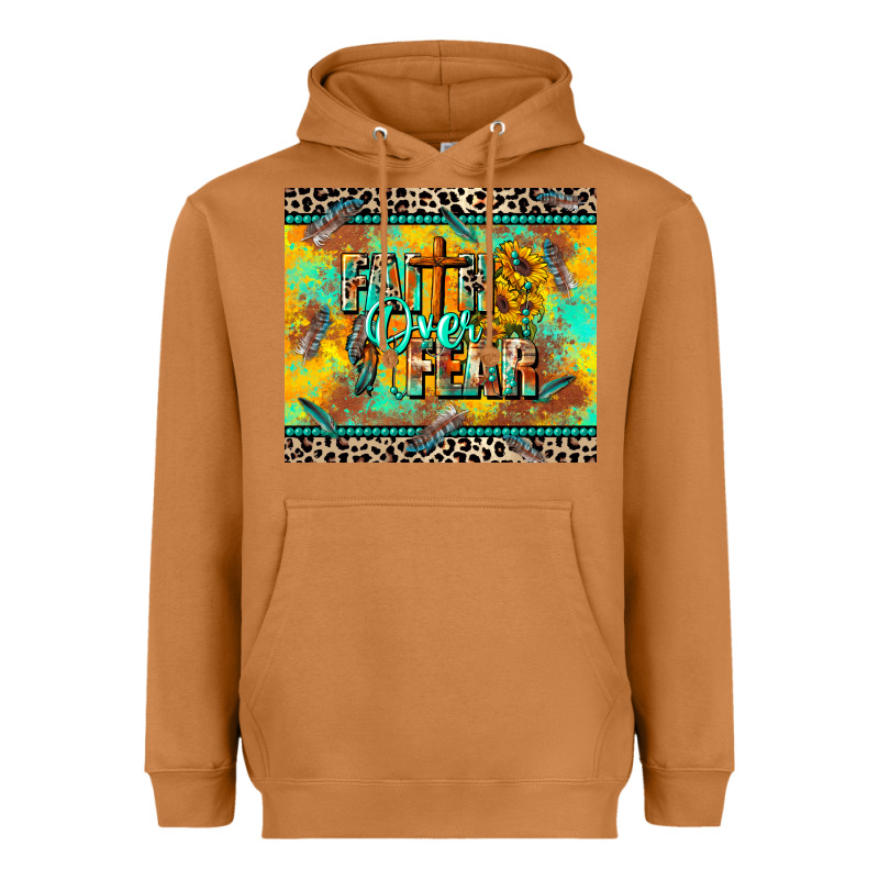 Faith Over Fear Heavyweight Hoodie by CowGirlArtShop | Teevron