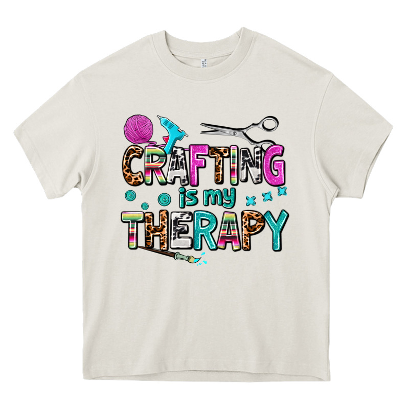 Crafting Is My Therapy Heavy Core Tee by AdoDesignShop | Teevron
