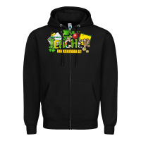 Black teacher st. patricks day Zipper Hoodie - NancyCooperArtShop