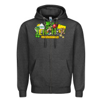 Charcoal Heather teacher st. patricks day Zipper Hoodie - NancyCooperArtShop