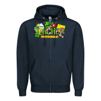 Navy teacher st. patricks day Zipper Hoodie - NancyCooperArtShop