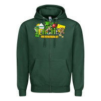 Sports Green teacher st. patricks day Zipper Hoodie - NancyCooperArtShop