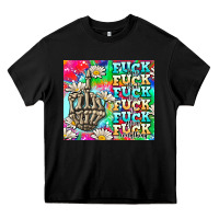 Black fuck everything skeletons Heavy Core Tee - AdoDesignShop