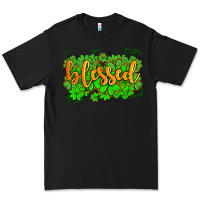 Black blessed with  shamrocks Premium Tee - AdoDesignShop