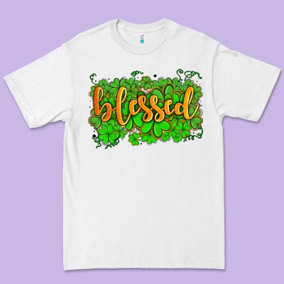 Blessed With  Shamrocks Premium Tee Designed By Adodesignshop