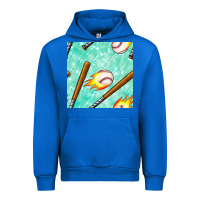 Cobalt baseball bat with thunders seamless pattern Urban Hoodie - BundleAndBundleShop