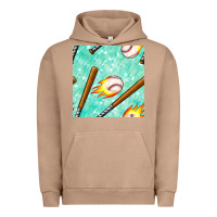 Pigment Burro baseball bat with thunders seamless pattern Urban Hoodie - BundleAndBundleShop