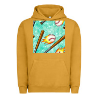 Pigment Peanut Butter baseball bat with thunders seamless pattern Urban Hoodie - BundleAndBundleShop