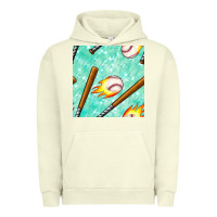 Pigment Pistachio baseball bat with thunders seamless pattern Urban Hoodie - BundleAndBundleShop