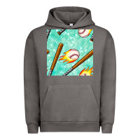 Pigment Tornado baseball bat with thunders seamless pattern Urban Hoodie - BundleAndBundleShop