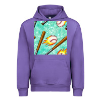 Tulip baseball bat with thunders seamless pattern Urban Hoodie - BundleAndBundleShop