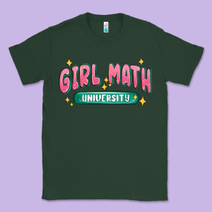 Girl Math University Classic Tee Designed By Maliassmallbusiness