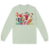 Matcha cafecito y chisme coffee cups Long Sleeve Tee - MaliasSmallBusiness