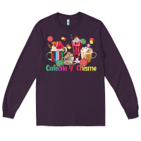 Plum cafecito y chisme coffee cups Long Sleeve Tee - MaliasSmallBusiness