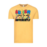 Vintage Mustard autism seeing the world differently Vintage Tee - MaliasSmallBusiness