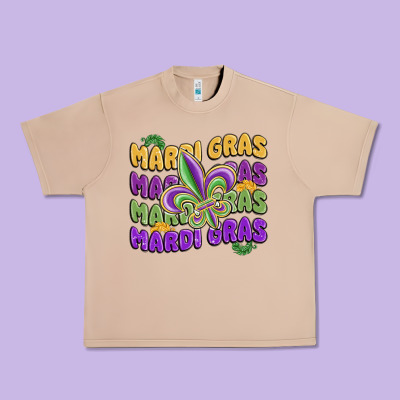 Mardi Gras With Fleur De Lis Urban Heavy Tee Designed By Maliassmallbusiness