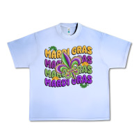 Grape Ice mardi gras with fleur de lis Urban Heavy Tee - MaliasSmallBusiness