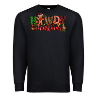 Black howdy christmas gingerman bread with cowboy Premium Sweatshirt - CowGirlArtShop