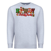 Heather Grey howdy christmas gingerman bread with cowboy Premium Sweatshirt - CowGirlArtShop