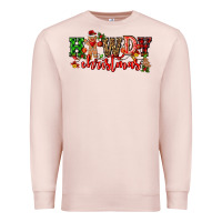 Pale Pink howdy christmas gingerman bread with cowboy Premium Sweatshirt - CowGirlArtShop
