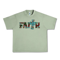 Oil Green faith christmas cross Urban Heavy Tee - AdoDesignShop