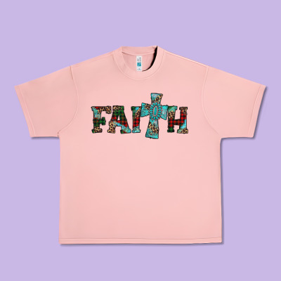 Faith Christmas Cross Urban Heavy Tee Designed By Adodesignshop