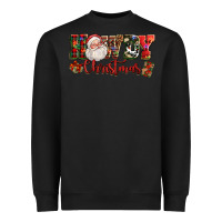 Black Howdy Christmas Santa Heavyweight Sweatshirt - NancyCooperArtShop