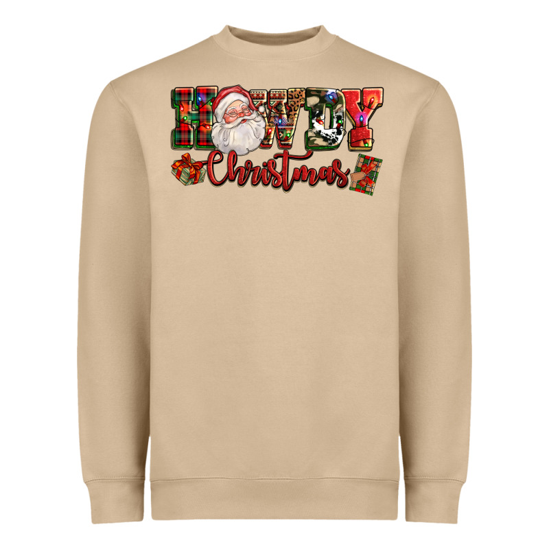 Howdy Christmas Santa Heavyweight Sweatshirt by NancyCooperArtShop | Teevron