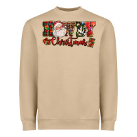 Mushroom Howdy Christmas Santa Heavyweight Sweatshirt - NancyCooperArtShop