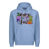 Colony Blue resting witch face Premium Hoodie - CowGirlArtShop