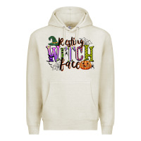 Oatmeal Heather resting witch face Premium Hoodie - CowGirlArtShop