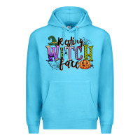 Ocean Blue resting witch face Premium Hoodie - CowGirlArtShop