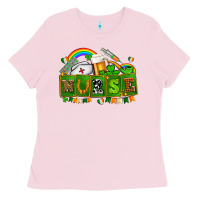 Bubblegum Pink st patricks nurse Ladies Tee - AdoDesignShop
