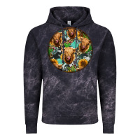 Cloud Black Highland Cow Pattern Vintage Hoodie - Jasminsmagicworld