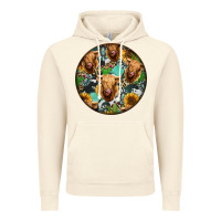 Vintage Artic Highland Cow Pattern Vintage Hoodie - Jasminsmagicworld