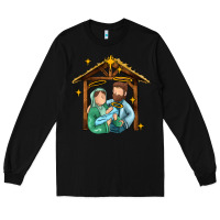 Black jesus newborn oh holy night Long Sleeve Tee - MaliasSmallBusiness