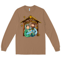 Toasted Coconut jesus newborn oh holy night Long Sleeve Tee - MaliasSmallBusiness