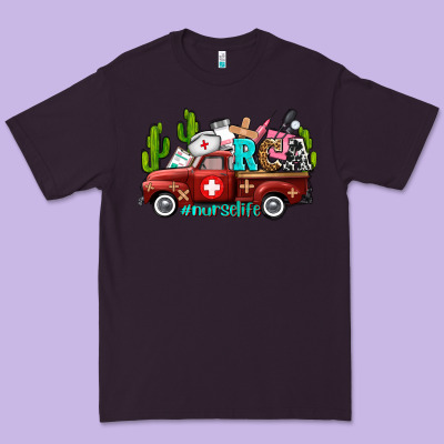 Rca Nurse Truck With Cactus Premium Tee Designed By Adodesignshop